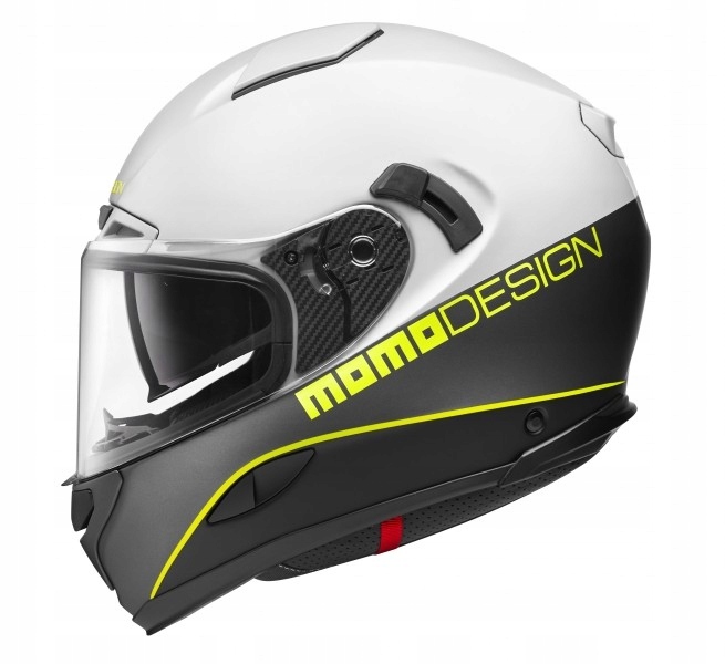 Biela / šedá moto prilba MOMO HORNET veľkosť L