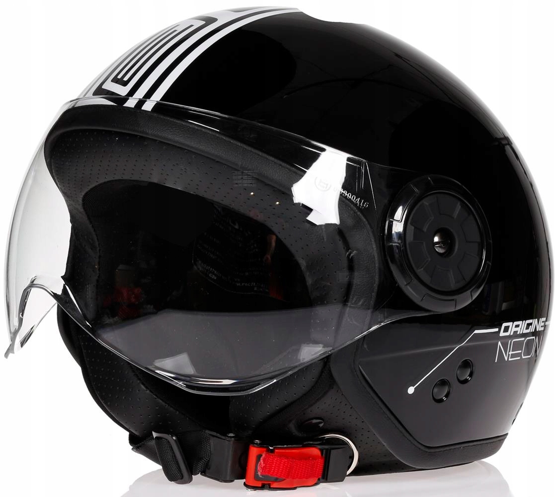 Moto prilba ORIGINE NEON BLACK White JET S