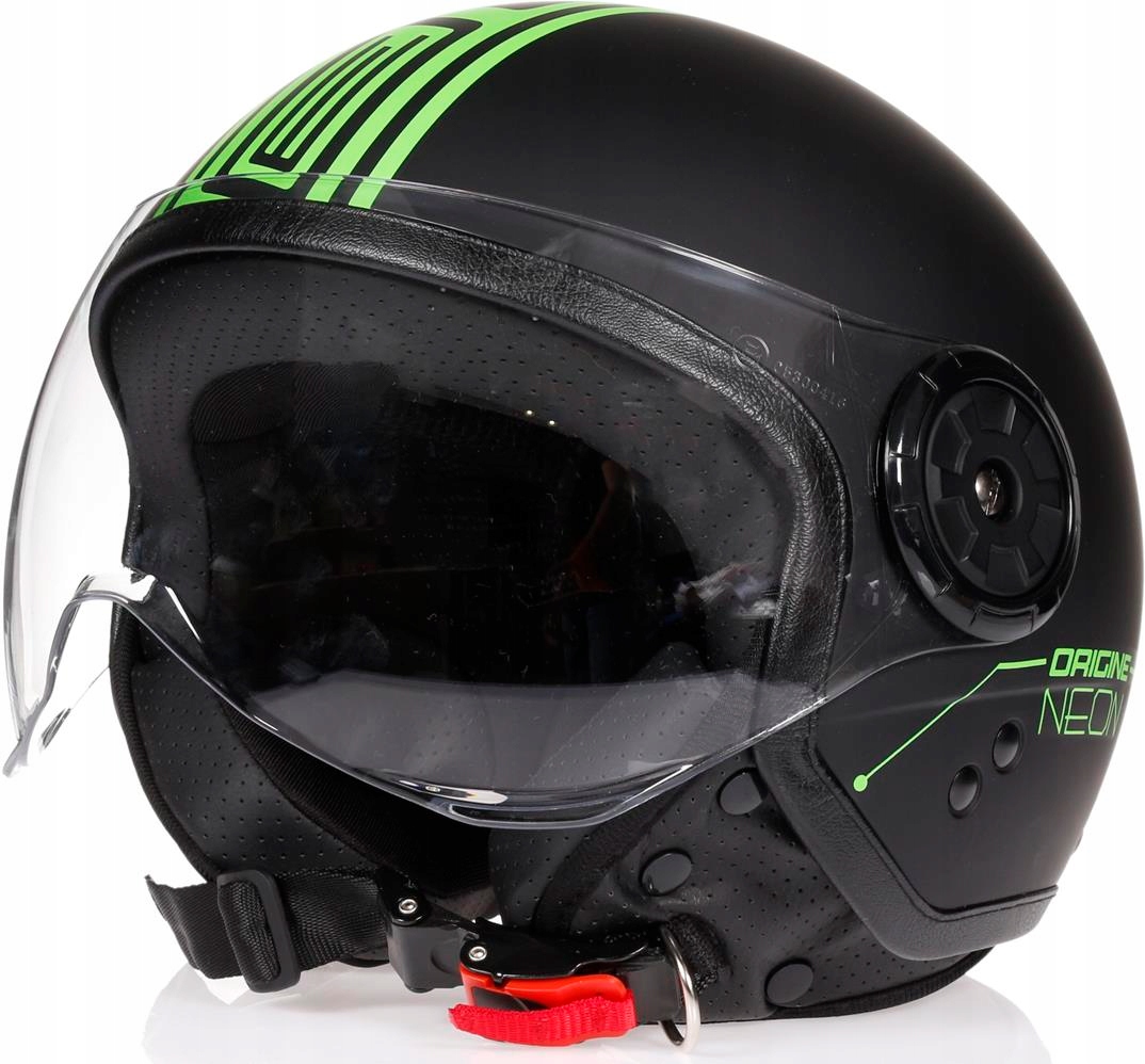 Moto prilba ORIGINE NEON GREEN JET LIGHT M