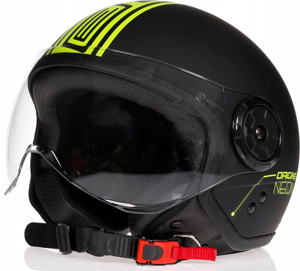 Moto prilba ORIGINE NEON YELLOW JET LIGHT L