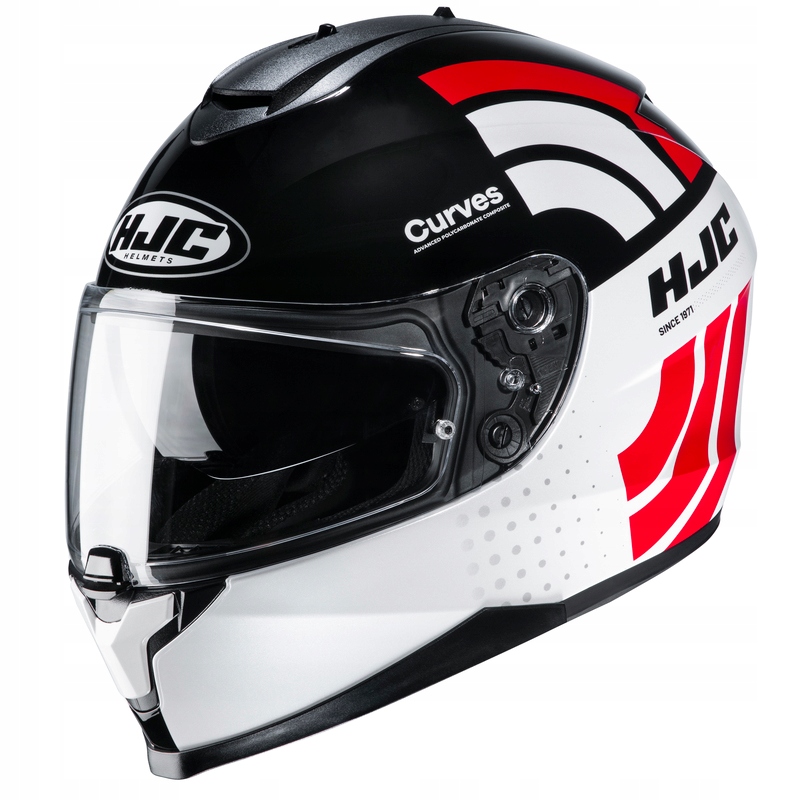 Moto prilba so štítom HJC C70 ČIERNA / ČERVENÁ XL