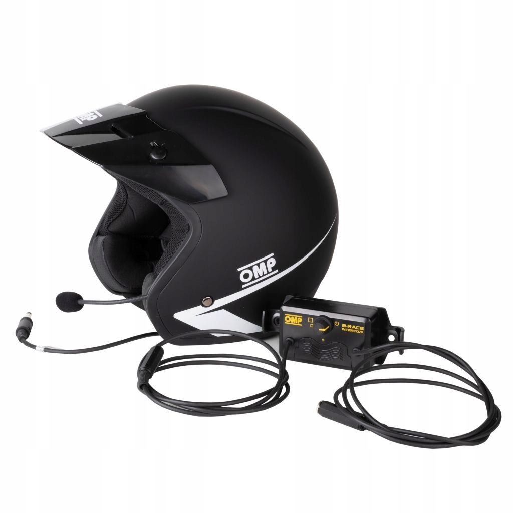 Prilba OMP Star-J + OMP B-Race Intercom Black (S)