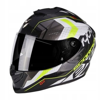 PRILBA SCORPION EXO-1400 AIR TRIKA WH-BK-NE YEL
