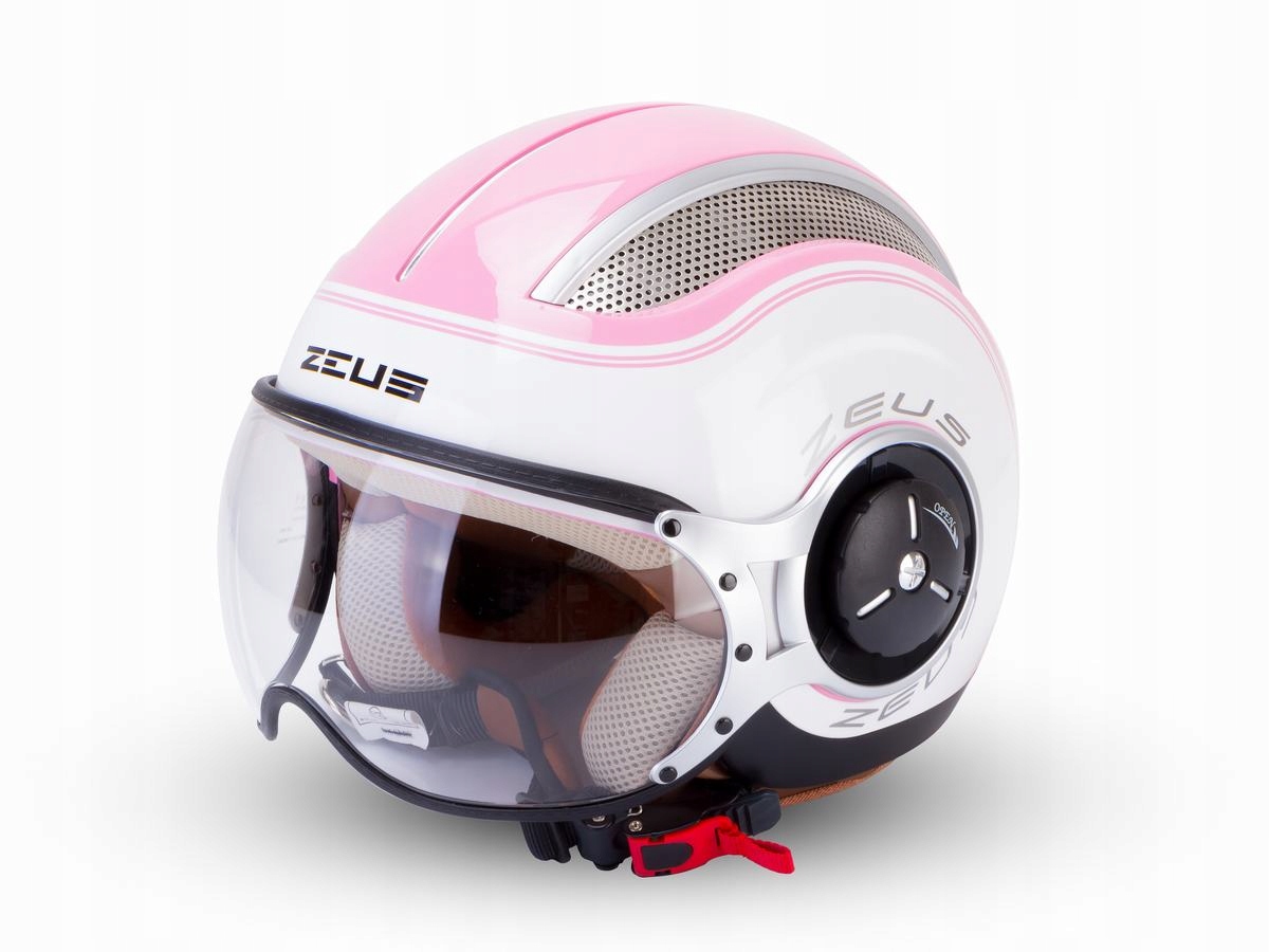 Prilba ZEUS ZS218 ružová / biela SS6 XL / okulár / vetranie /