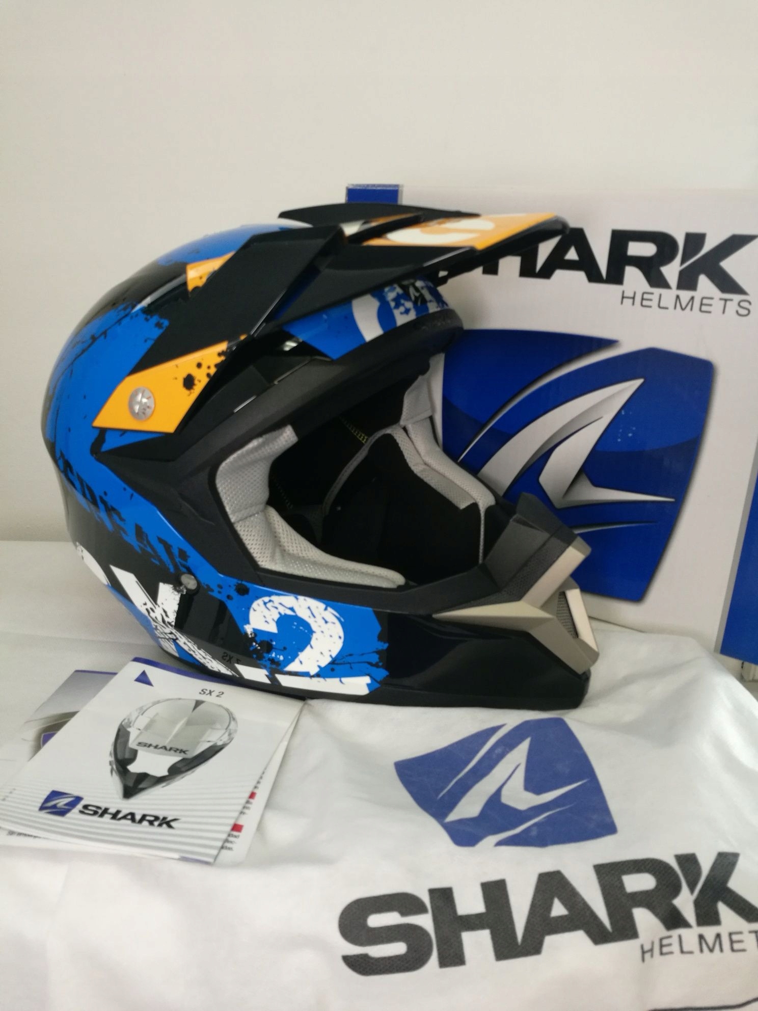 Crossová prilba SHARK SX2 BHAUW veľkosť L 59-60 cm