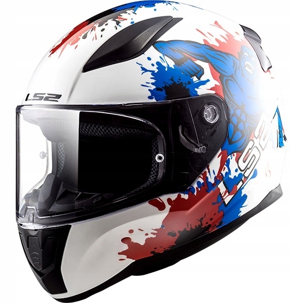 Detská prilba LS2 na motocykel Monster White Blue L