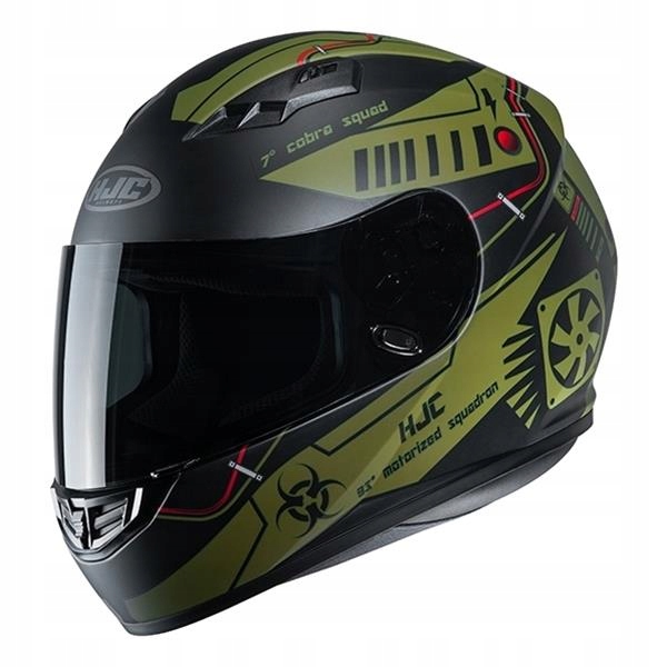 Moto prilba HJC CS-15 TAREX čierna zelená polomatná XL