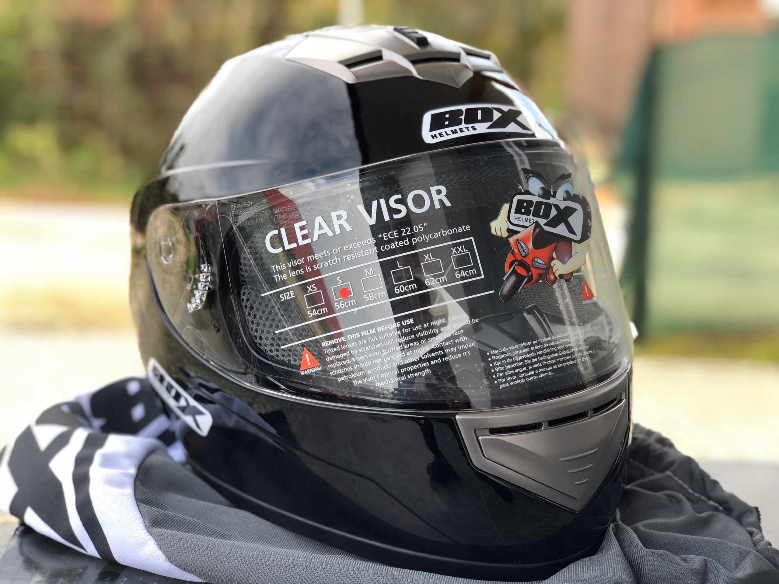 Box BX-1 BLACK GLOSS moto prilba VEĽKOSŤ L