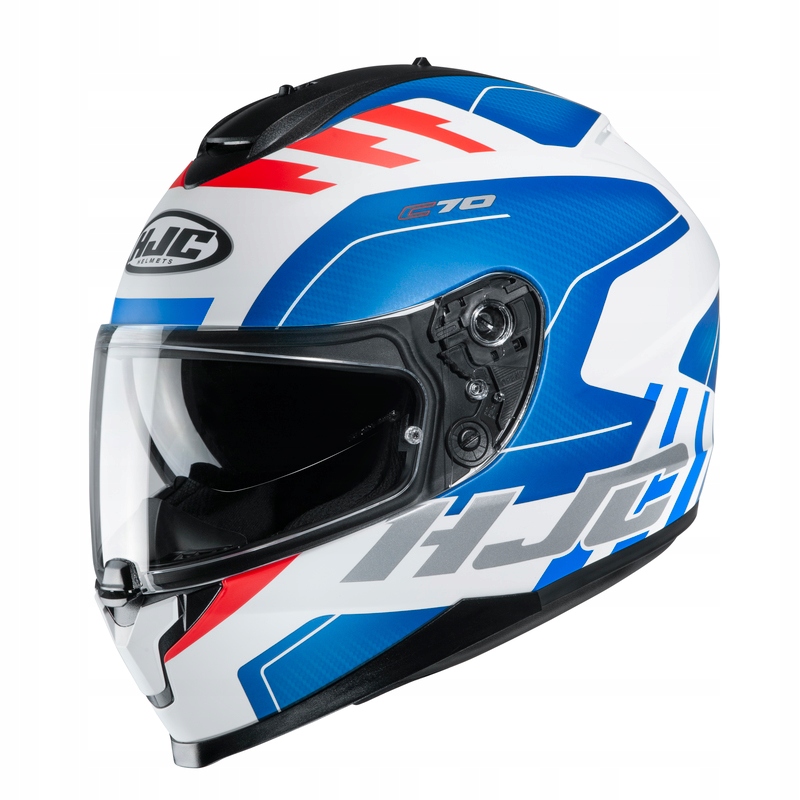 Moto prilba HJC C70 KORO modrá červená M