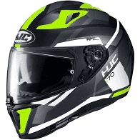 Moto prilba HJC I70 ELIM čierna / fluo zelená L