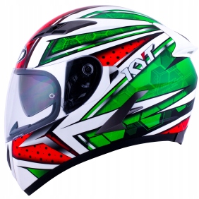 Moto prilba KYT FALCON ALL STARS červená / zelená M