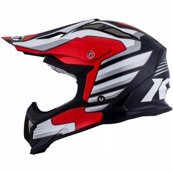 Moto prilba KYT STRIKE EAGLE WINGS biela / červená XS