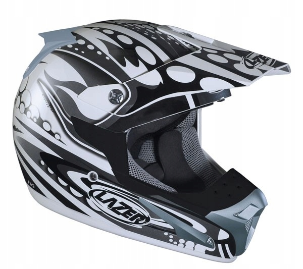 Moto prilba LAZER SMX Bionic biela / šedá S