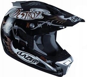 Moto prilba LAZER SMX Destroy čierna / šedá S