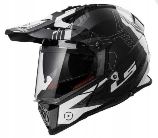 Moto prilba LS2 MX436 PIONEER čierna biela T M