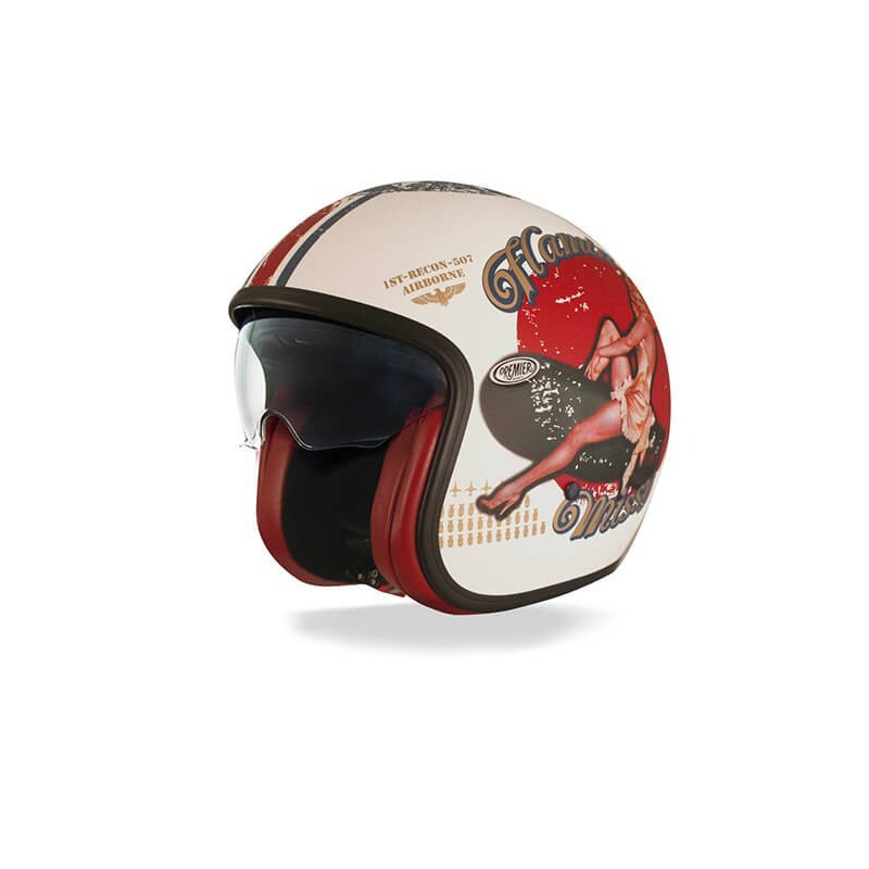 Moto prilba PREMIER Jet Vintage Pin Up S