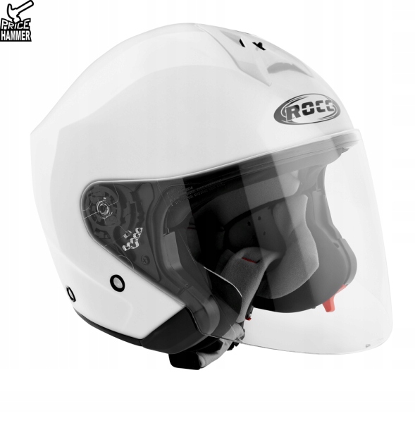 Moto prilba ROCC 180 biely lesk M