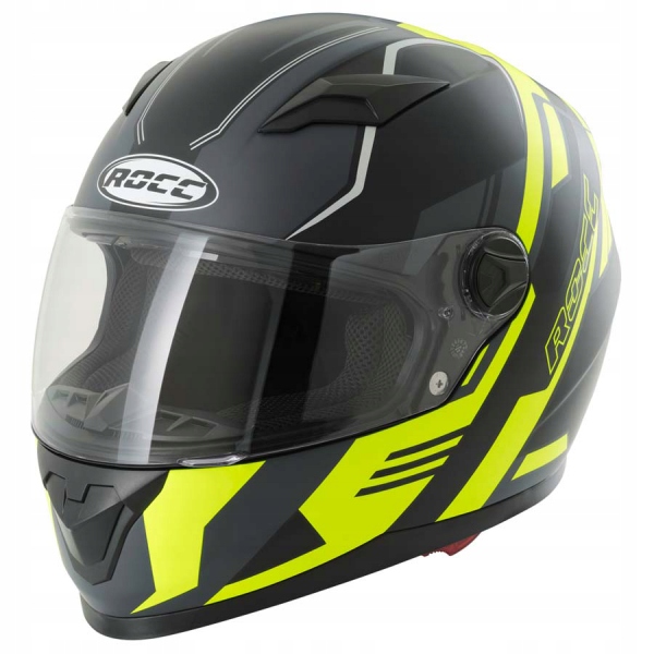 Moto prilba ROCC 323 čierna / neónová matná M