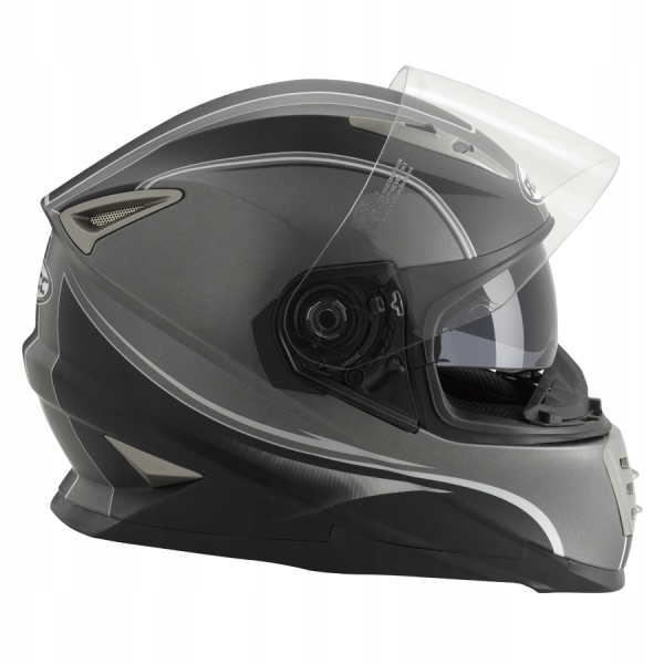 Moto prilba ROCC 485 čierno-strieborná matná L