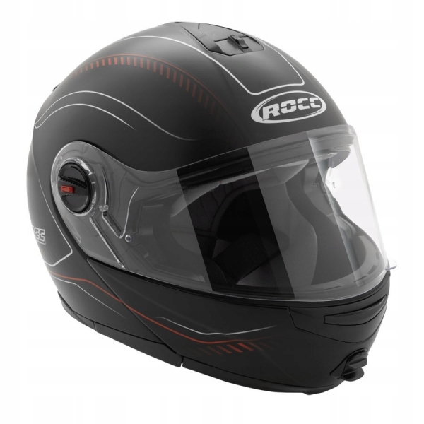 Moto prilba ROCC 681 čierno-červená matná M.