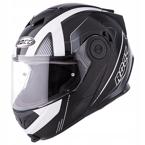 Moto prilba ROCC 881 čierno-biela Ľ