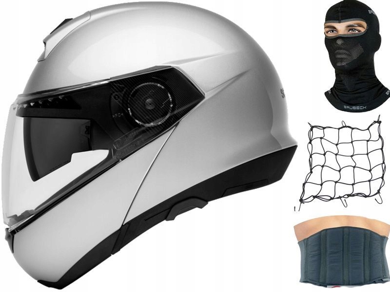 Moto prilba SCHUBERTH C4 Glossy Silver s