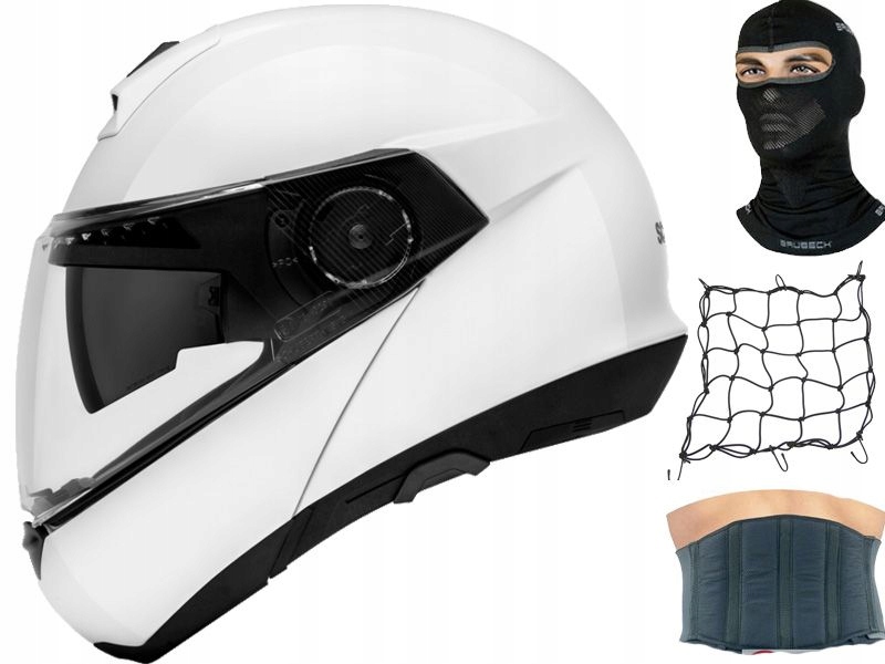 Moto prilba SCHUBERTH C4 lesklá biela veľkosť. M.