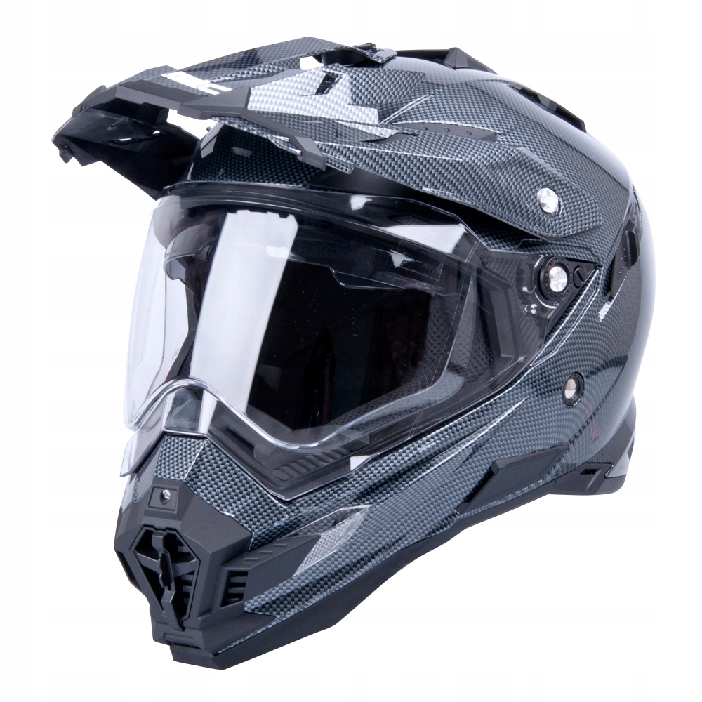 Moto prilba W-TEC AP-885 uhlíkový vzhľad XXL