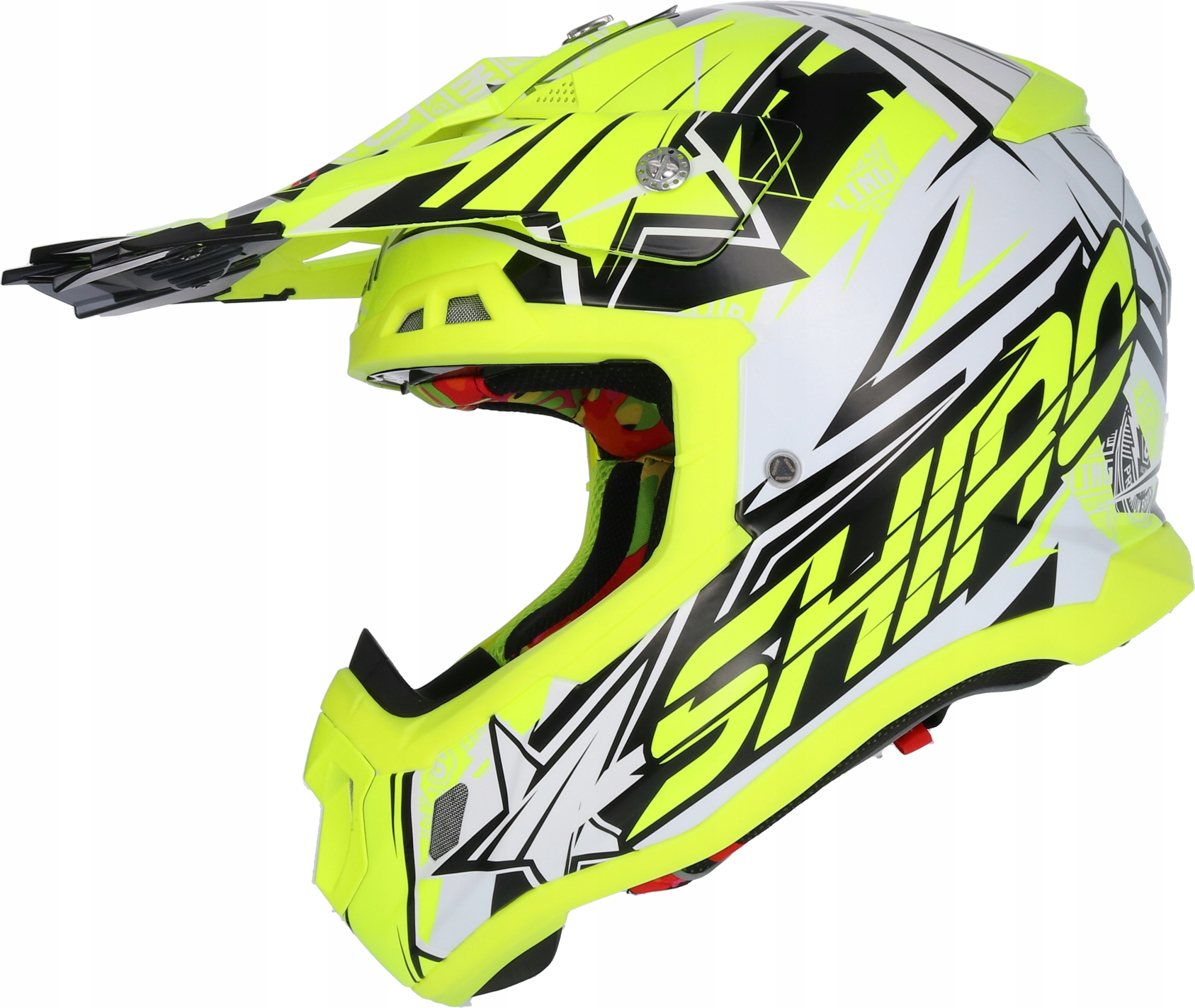 SHIRO MX-917 M (56-57) žltá krížová prilba