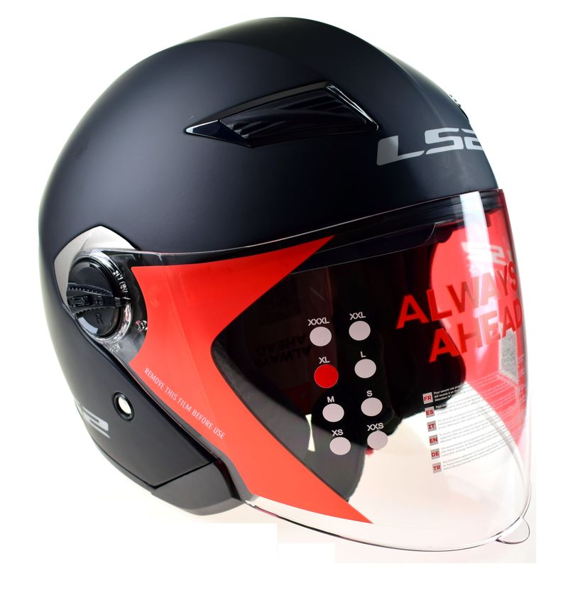 Prilba s otvorenou tvárou LS2 TRACK MATT BLACK BLENDA XL