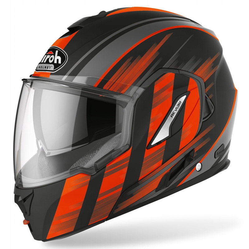 Čeľusťová prilba AIROH REV 19 IKON ORANGE pinlock XL
