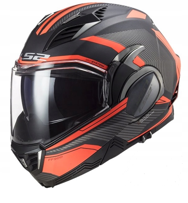 Čeľusťová prilba LS2 FF399 VALIANT II revo oranžová XL