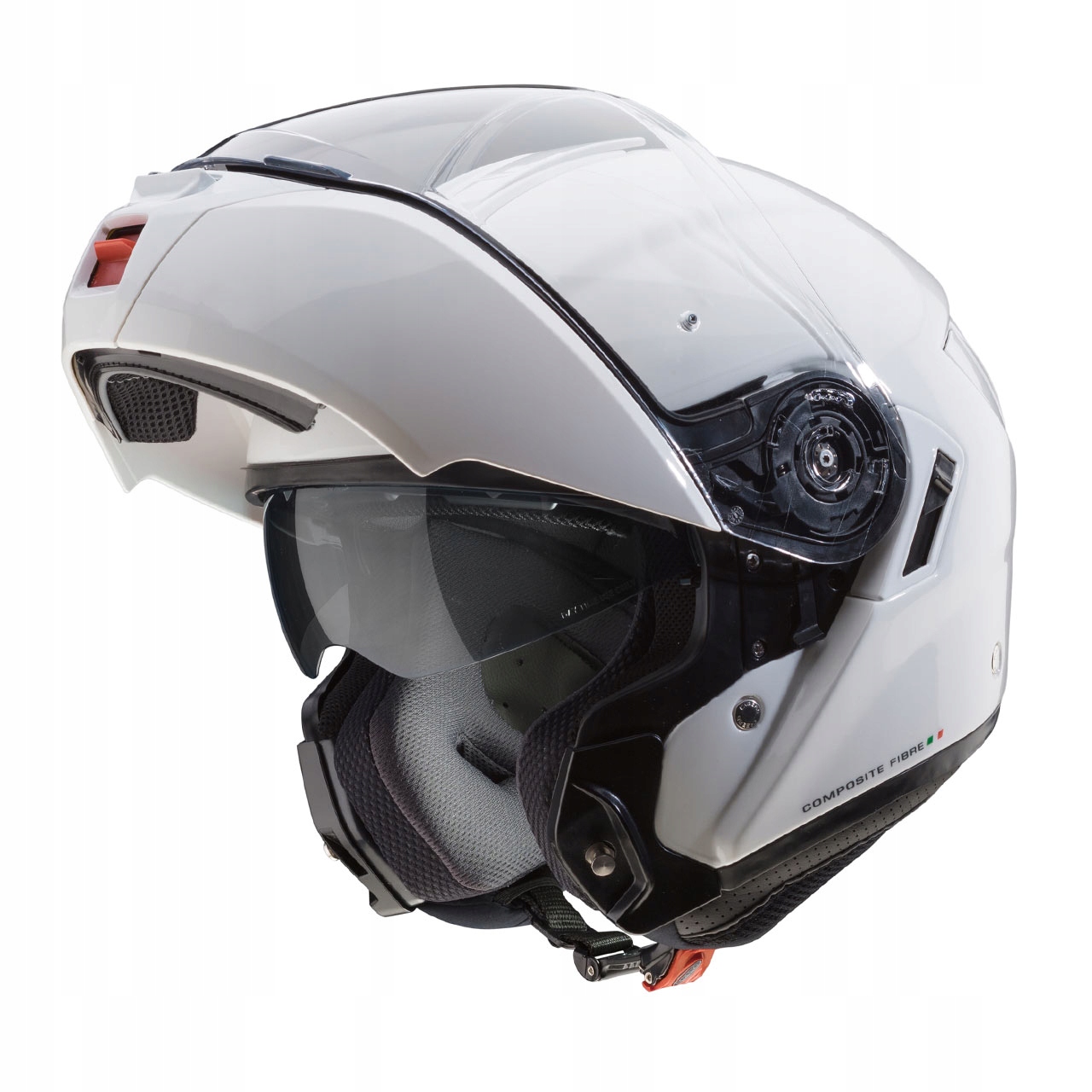 Čeľusťová prilba so štítom, pinlock Caberg LEVO WHITE S