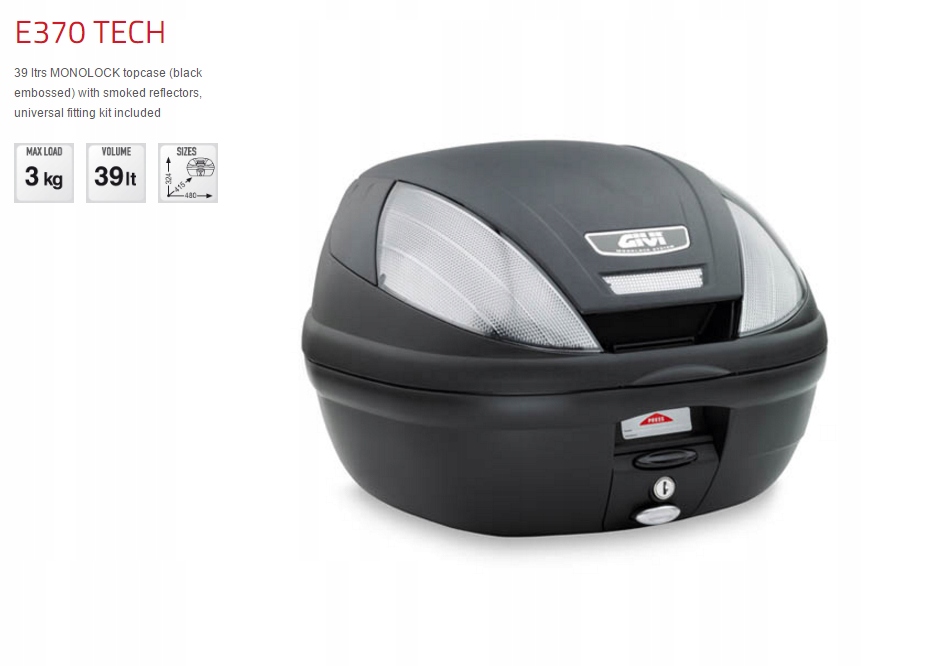 Stredový kufor Givi E370 TECH Monolock - 39L