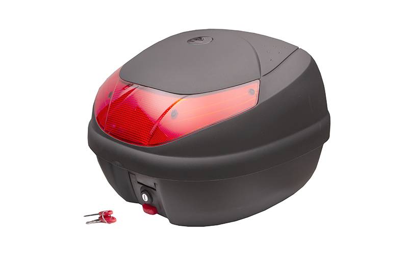 Kufrík, MR-710, 30 l, čierny, červený reflektor