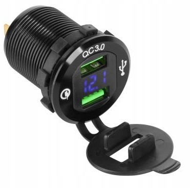 ROZMER NABÍJAČKY RÝCHLEJ NABÍJANIA MOTOCYKLOV USB