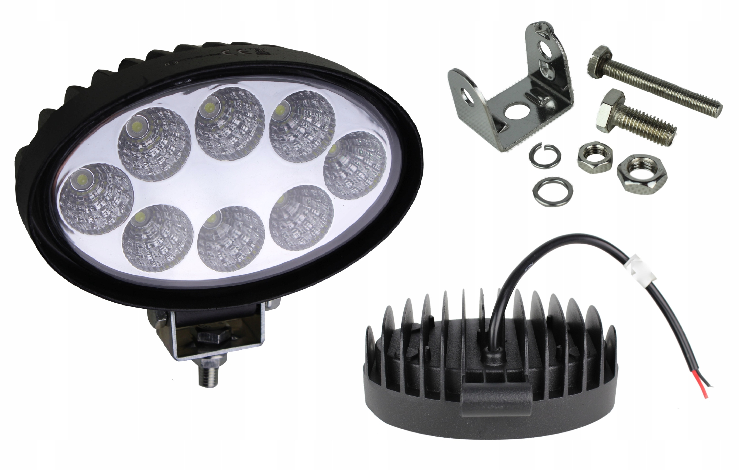 LED PRACOVNÁ SVIETIDLO 8 LED OVÁLNY HALOGÉN 12-24V CE