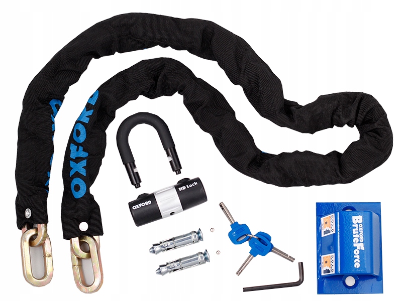 OXFORD HD CHAIN 1,5m CLIP, LOCK + KOTVA