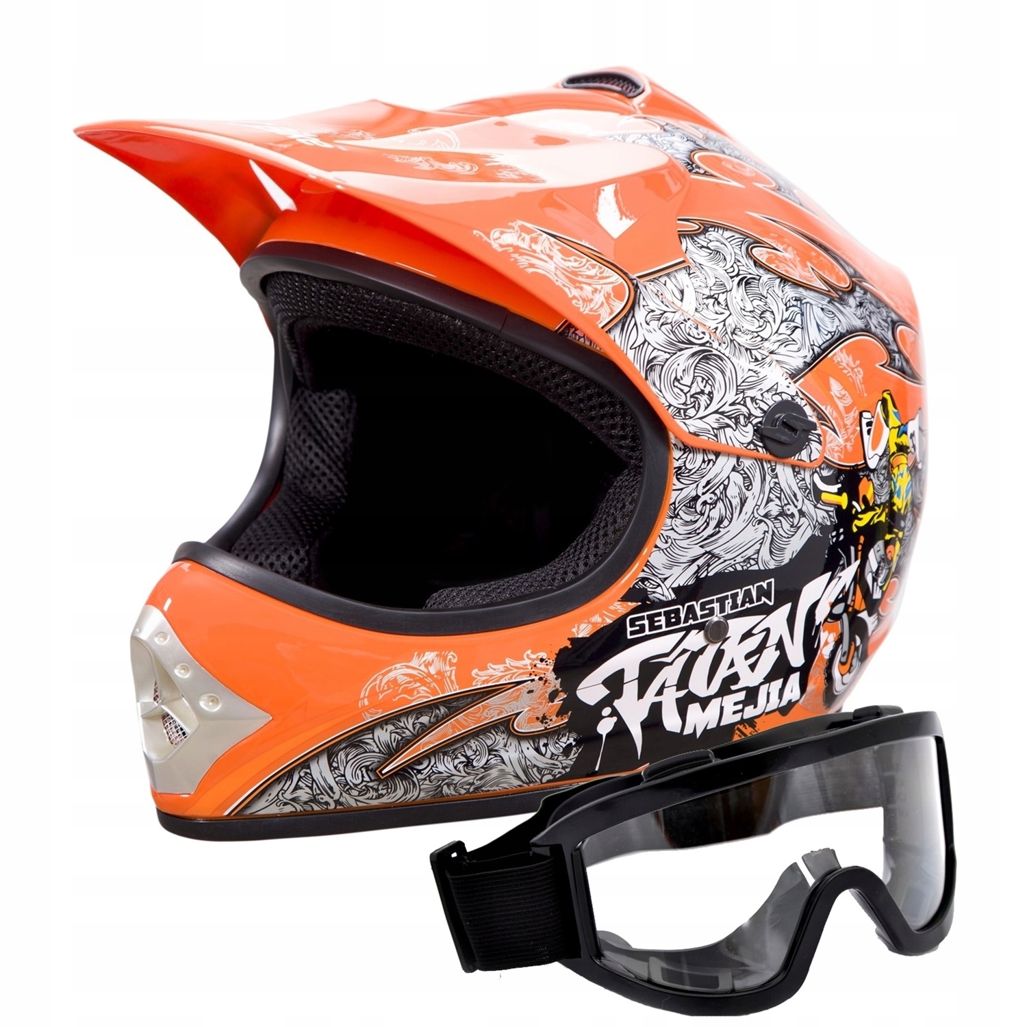 DETSKÁ ĽAHKÁ PRILBA ENDURO QUAD M + OKULIARE