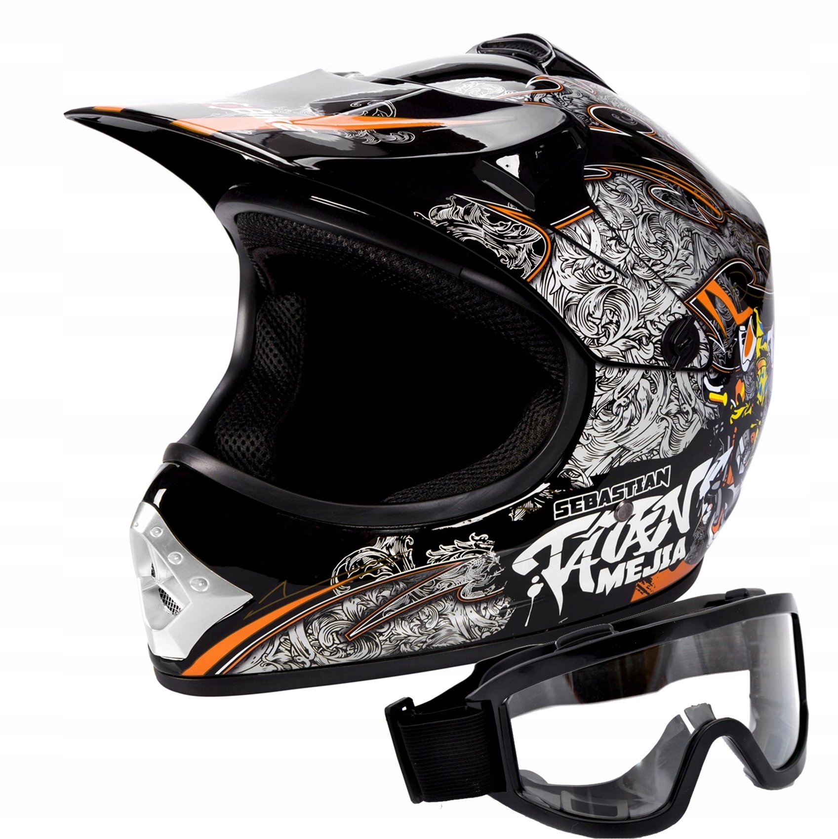 DETSKÁ ĽAHKÁ PRILBA ENDURO QUAD S + OKULIARE