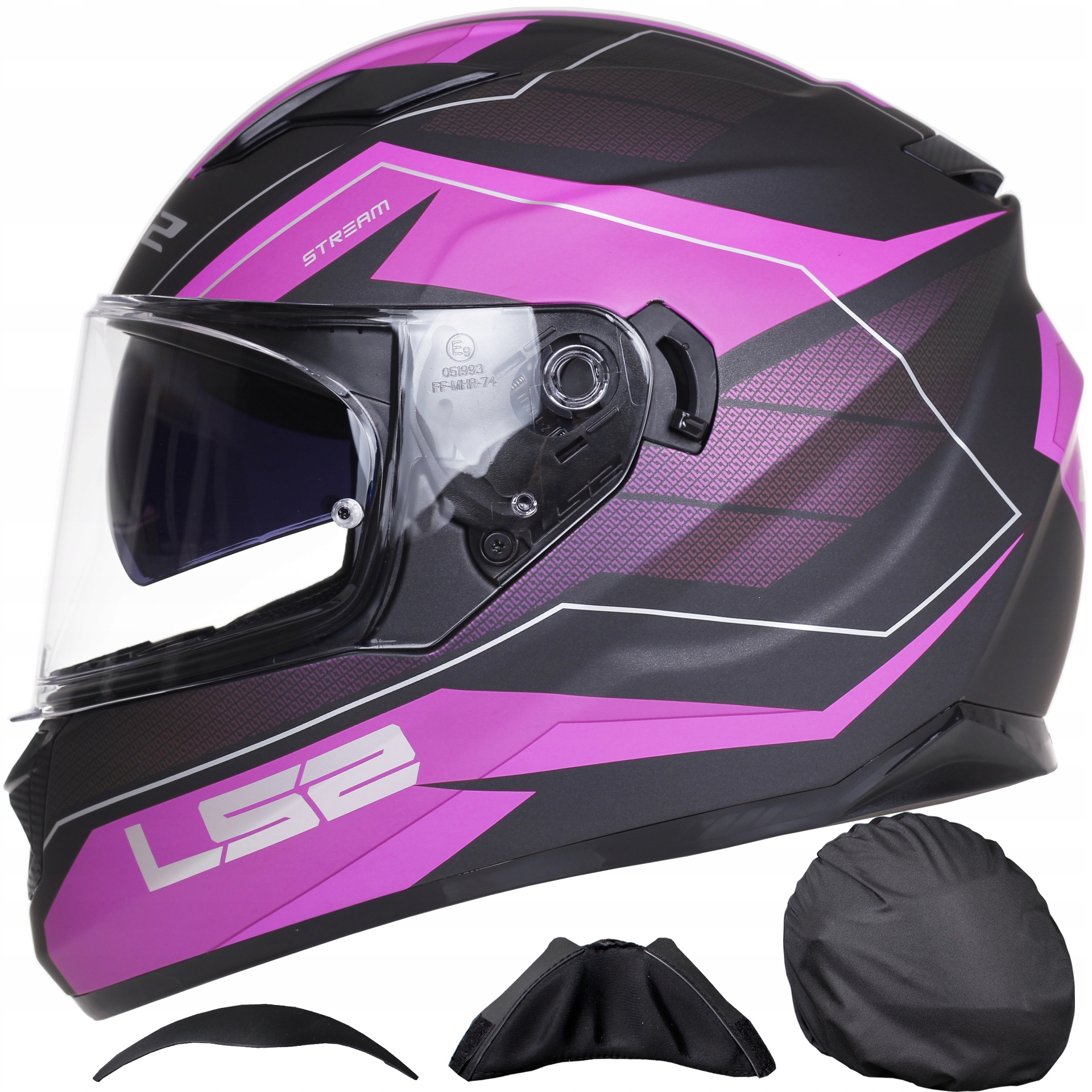 PRILBA LS2 FF320 STREAM MERCURY FURPLE MOTORCYCLE
