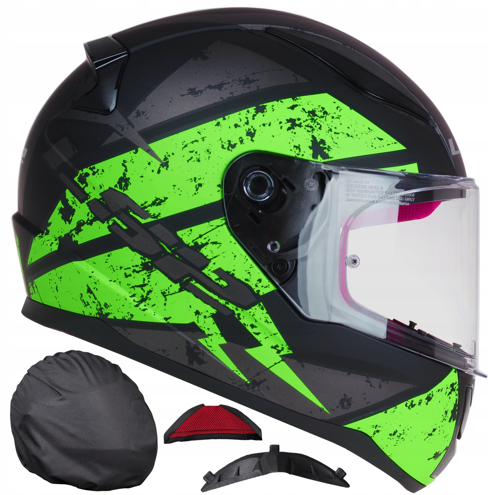 LS2 FF353 RYCHLÁ MOTOCYKLOVÁ PRILBA DEADBOLT ZELENÁ