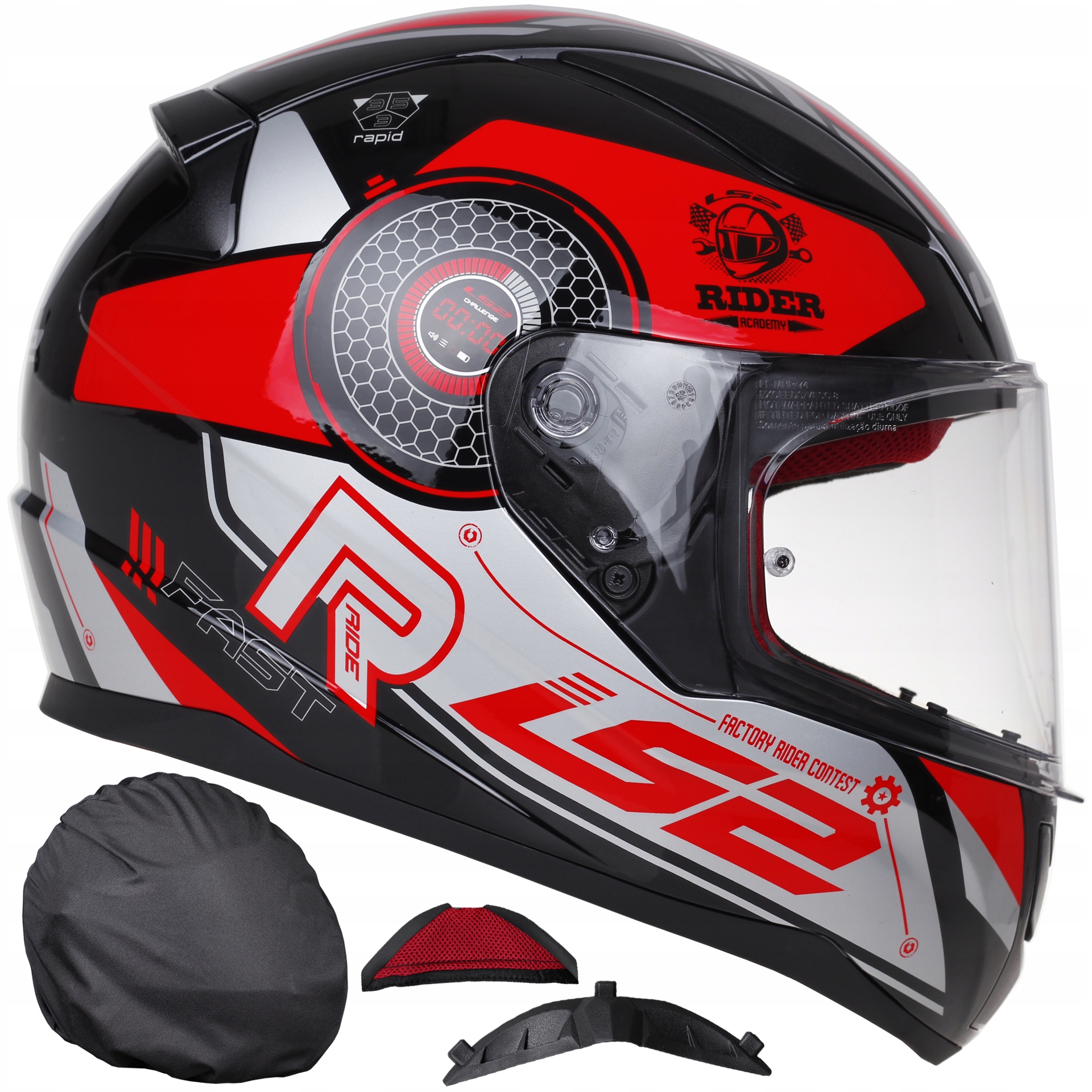 LS2 FF353 RYCHLÁ MOTOCYKLOVÁ PRILBA STRATUS STRIEBORNÁ