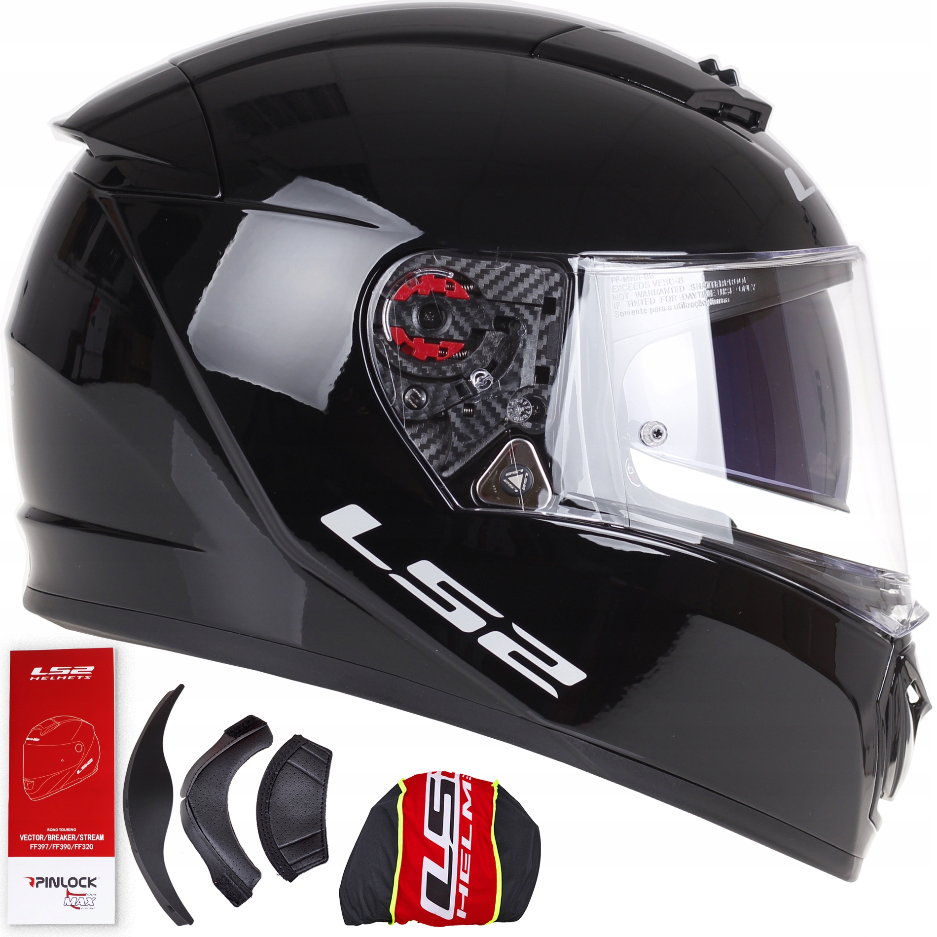 LS2 FF390 BREAKER ČIERNA MOTOCYKLOVÁ PRILBA čierna