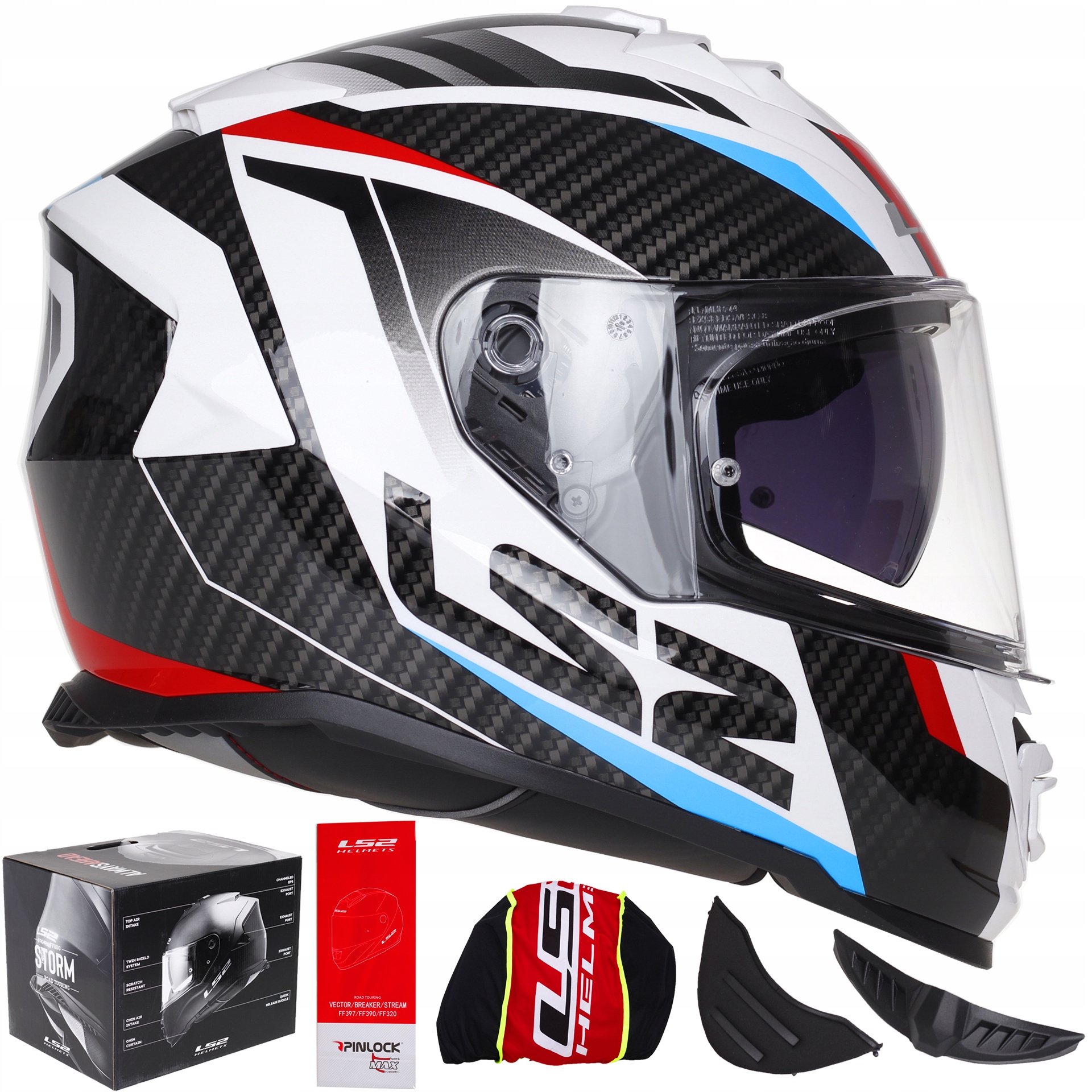 Prilba LS2 FF800 STORM RACER ČERVENÁ MODRÁ ZADARMO