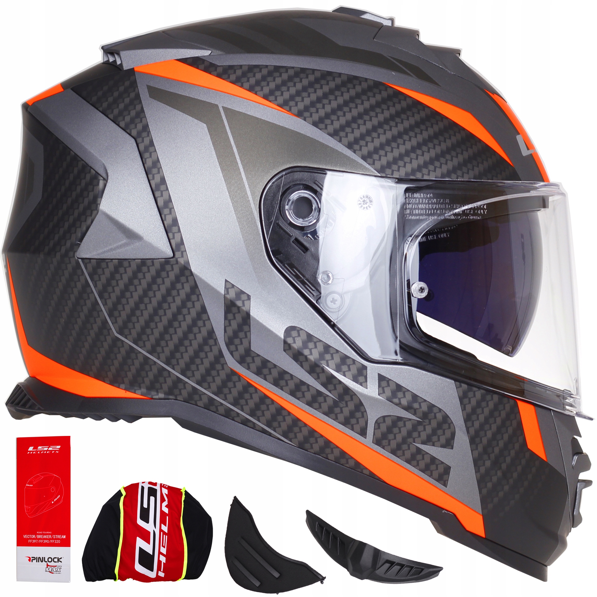 Prilba na motorku LS2 FF800 STORM RACER titan fluo