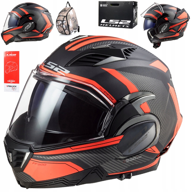 LS2 FF900 MODULÁRNA PRILBA NA MOTOCYKLE r.L + PINLOCK