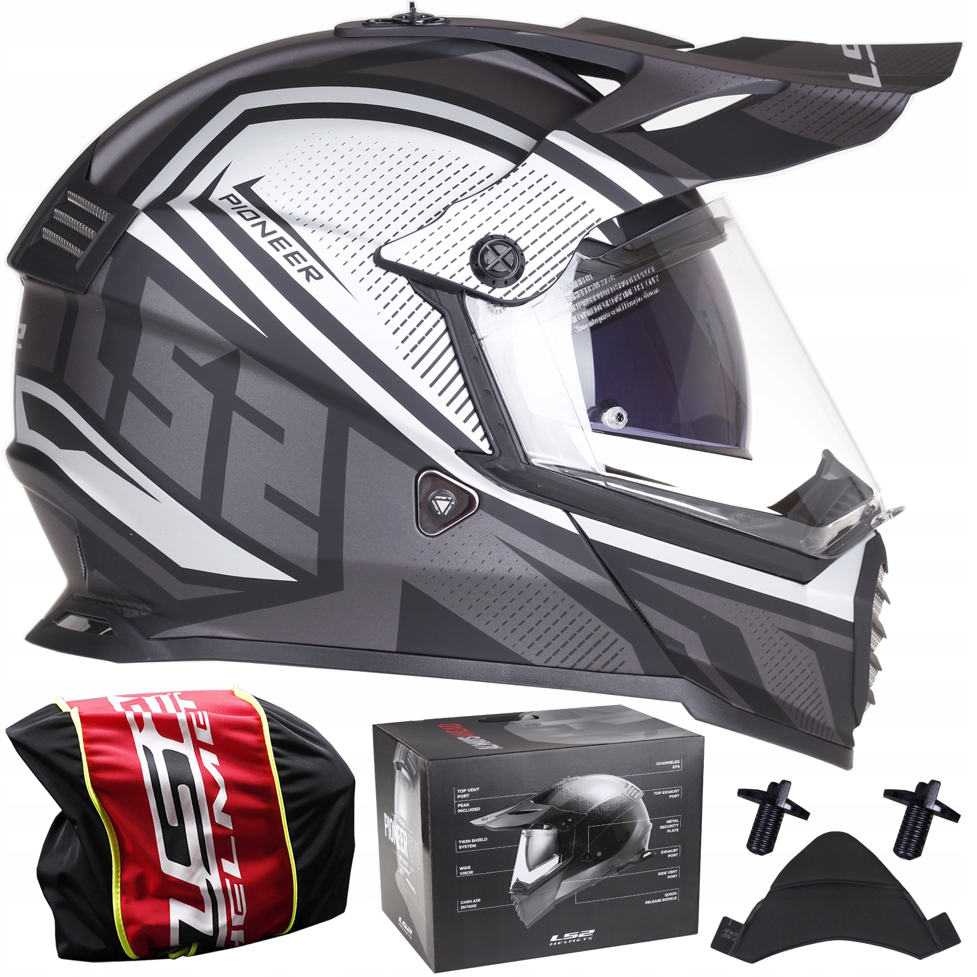 Prilba LS2 MX436 PIONEER EVO MASTER TITAN ENDURO