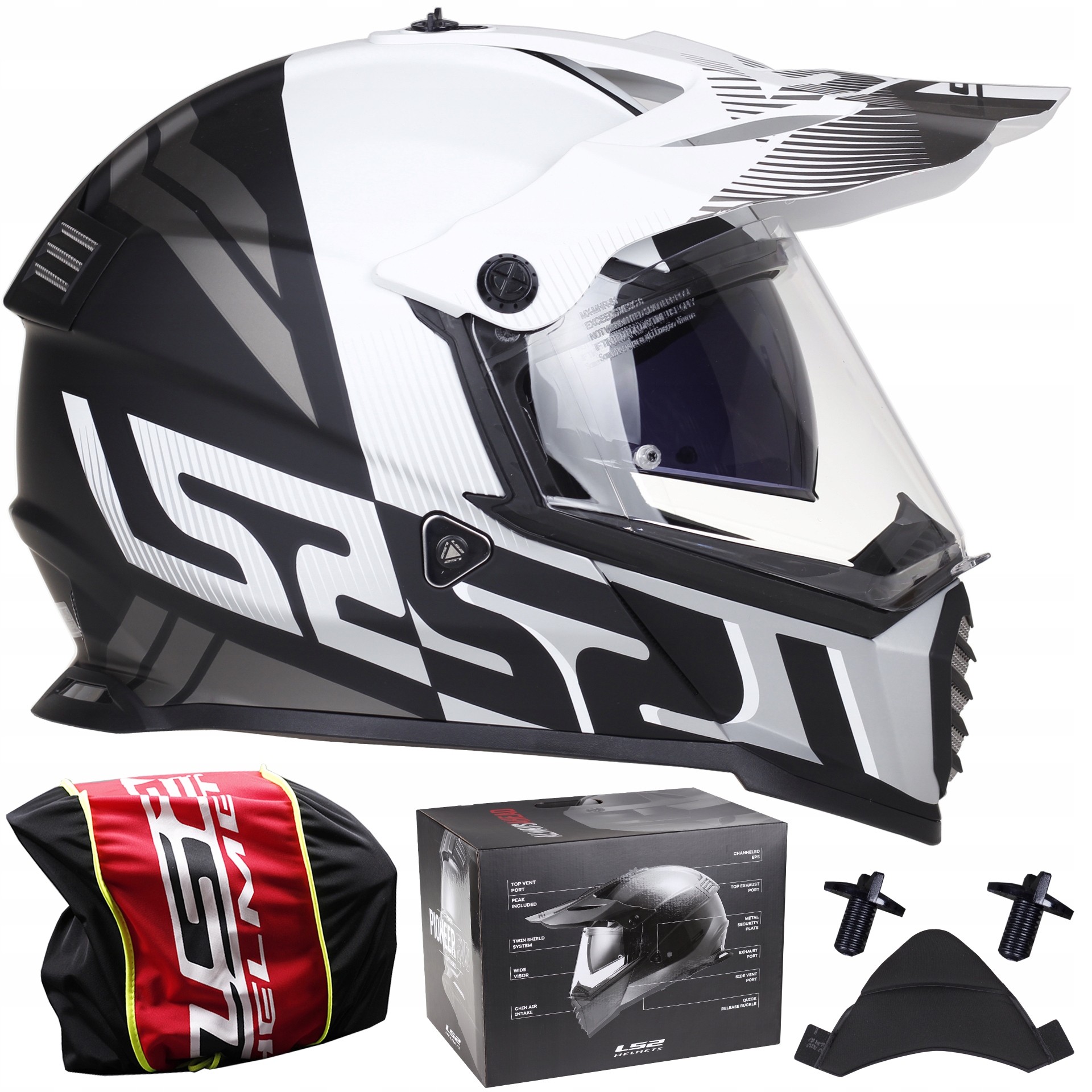 LS2 MX436 PIONEER EVO vyvíjajú bielu štvorkolku KASK CROSS