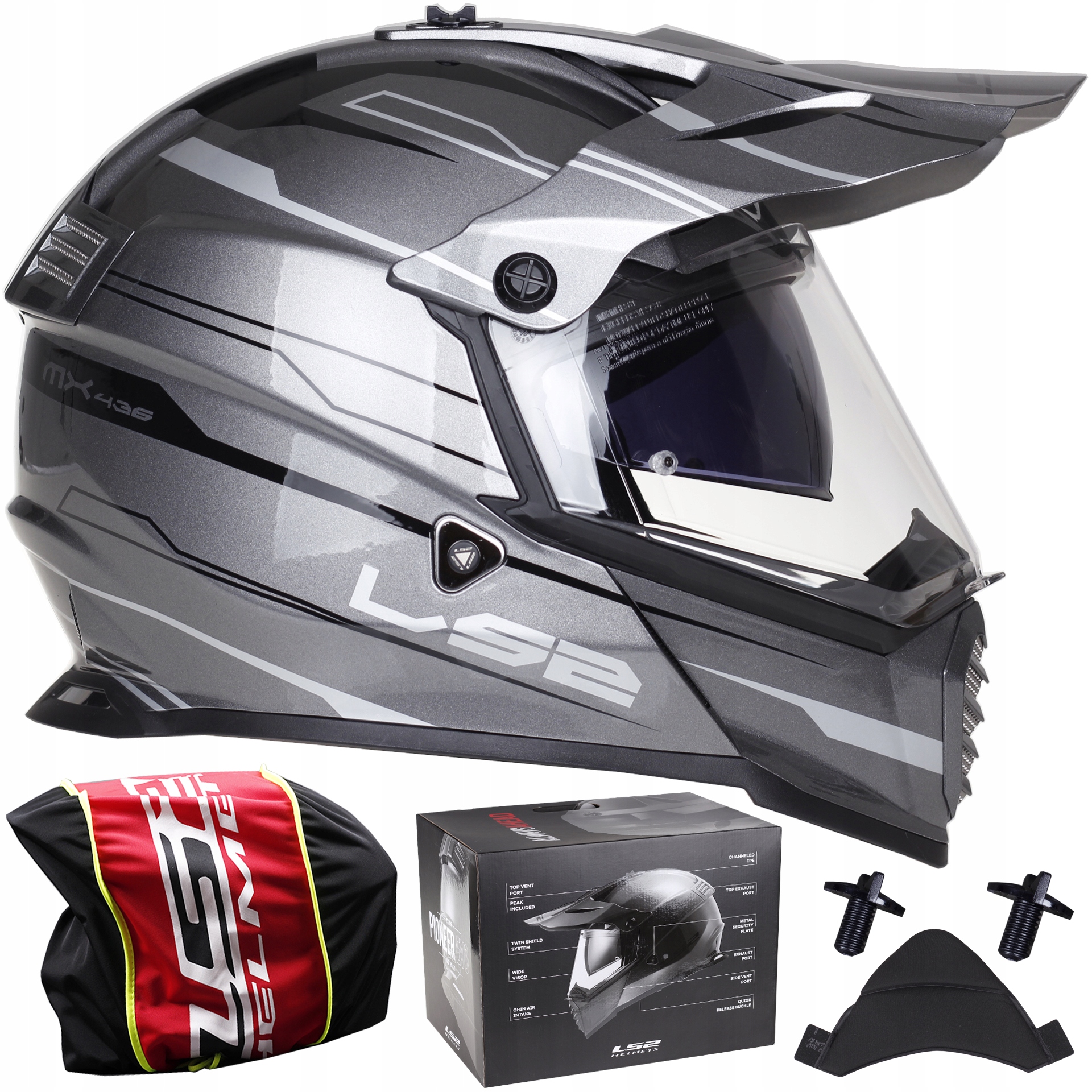 LS2 MX436 PIONEER EVO rytier PRILBA CROSS ENDURO ATV